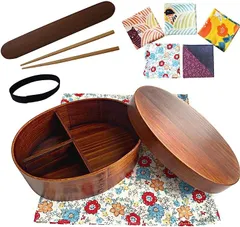 SAVE 母の日 曲げわっぱ 弁当箱 700ml 天然杉 茶色 選べる風呂敷 フルセット ミニブーケ赤( 茶色フルセット　こはれミニブーケ（赤）)