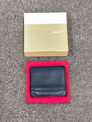 【na-00096】bally　二つ折り　財布　メンズ　ブラック　専用ケース付き