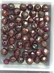 ガーネット（レッド・China)：天然石パワーストーンまとめ売り（激安価格：No.3490）：高品質AA商品：素材／材料：ハンドメイド