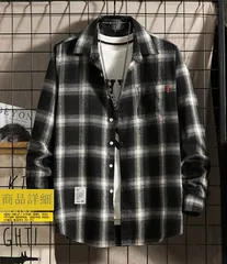 カジュアルシャツ チェック柄 メンズ ワイシャツ カラーシャツ シャツ ビジネス 開襟 長袖 キレイめ トップス カジュアル 紳士 メンズファッション 通勤 通学 シンプル フォーマルqcwck01