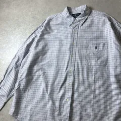 BEAMS別注元ネタ RALPH LAUREN BIG SHIRT オリジナル ポニー刺??? チェック B.D シャツ ラルフローレン