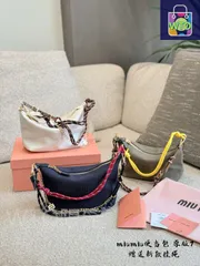 【今日特価】Miu Miu ミュウミュウ サーフコード キャンバスバッグ 鮮やかカラーで?髦収納力満点