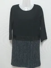 ◇ BEAMS LIGHTS ビームス ライツ 切り替え 長袖 膝丈 ワンピース 38 ブラック ネイビー * 1002798802254 【中古】 【1002798802254】のサムネイル