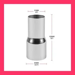 Qiilu 排気マフラー サイレンサー 変換アダプター 変換パイプ 、排気管アダ