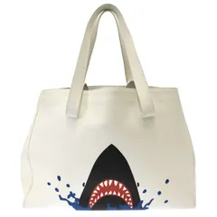 lucien pellat-finet×MORABITO ルシアンペラフィネ モラビト プリント ラージレザートートバッグ  ホワイト