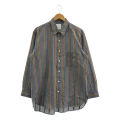 【美品】  Cristaseya / クリスタセヤ | 2024SS | × Salvatore Piccolo / HANDMADE MENS SHIRT / ストライプ オーバーシャツ | L | gray | メンズ