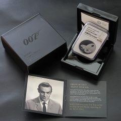 【現物資産で資産を守る！】 2020年 イギリス 2020 エリザベス２世 5ポンド 2オンス 銀貨 NGC PF 70 ULTRA CAMEO ジェームスボンド 007 アンティークコイン モダン 英国