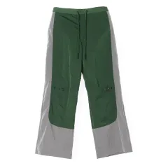 L ジョーダン X Off-White(オフホワイト) 緑 トラック パンツ ワイド ゴム