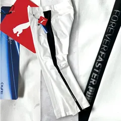 新品 PUMA GOLF プーマ ゴルフ TEXBRID 速乾抗菌 形態安定性 シワ防止 型崩れ防止 ロゴプリント サイドライン ハイストレッチ テーパードパンツ ゴルフウェア 627651 メンズ スポーツ アウトドア レジャー タウンユース　RS323