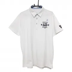 ★SALE価格★【超美品】ルコック 半袖ポロシャツ 白 刺しゅうネイビー メンズ 3L ゴルフウェア 2023年モデル 大きいサイズ le coq sportif