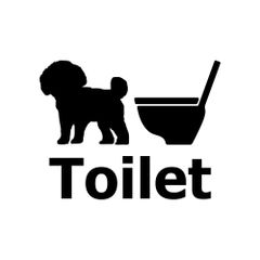 [ＫＡＩＭＩＲＵ ＳＴＯＲＥ] かわいい 犬 トイレ シルエット 壁紙 ウォールステッカー インテリア シール 窓 (トイプードル k-271)
