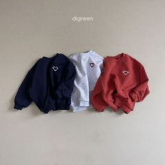 digreen ハートスウェットトレーナー　韓国子供服　ディグリーン　子供服