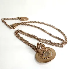 【中古品】Vivienne Westwood タイニー オーブ ネックレス ヴィヴィアンウエストウッド ピンクゴールド アクセサリー GT