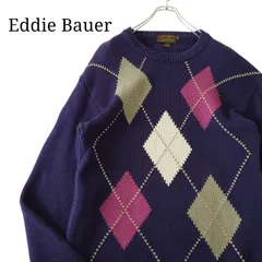 【黒タグ】Eddie Bauer エディーバウアー コットンニット アーガイル