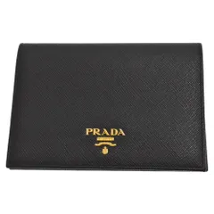 PRADA (プラダ) パスポートケース サフィアーノ ブラック 1MV357のサムネイル