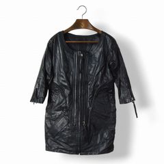 LE CIEL BLEU ルシェルブルー 羊革 レザージャケット 38 ブラウン