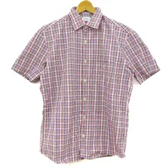 ジェイクルー 半袖シャツ トップス チェック柄 コットン メンズ Sサイズ ピンク×赤 J.CREW 【中古】
