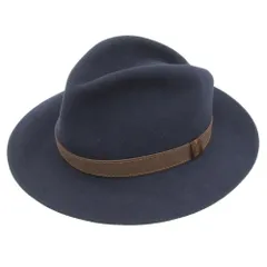 超美品 ボルサリーノ Borsalino 2018年 15122 Nero Pack Away レザー 