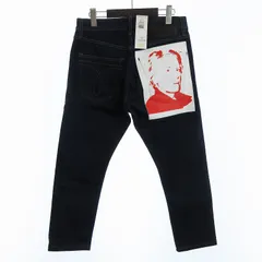 カルバンクラインジーンズ タグ付き Andy Warhol コラボ PORTRAIT DENIM ATHLETIC TAPER JEANS デニム ジーンズ ジップフライ ポケットプリント インディゴ 青 ブルー W29L30