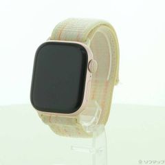 〔中古品〕 Apple Watch Series 10 GPS 42mm ローズゴールドアルミニウムケース スターライト／ピンクNikeスポーツループ【352】