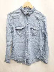 ◇ AMERICAN EAGLE OUTFITTERS 長袖 シャツ サイズS ブルー レディース P  【1408200045552】