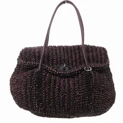 アンテプリマ ANTEPRIMA ワイヤーバッグ ハンドバッグ PVC ターンロック金具 紫 パープル