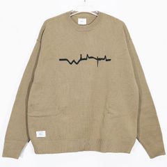 WTAPS ダブルタップス 21AW VIBES/SWEATER/ACRYLIC 212MADT-KNM02 バイブス セーター アクリル コヨーテ  ブラウン トップス クルーネック ニット サイズ01(S) - メルカリ