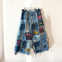 再構築 ペイント アート デニムパンツ リメイク remake レディース 久喜倉庫店 Ruka0002