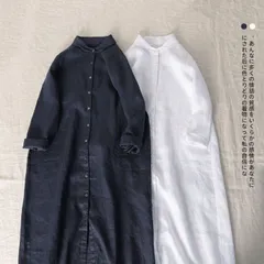 シャツワンピース レディース 綿麻 ワンピース 40代 50代 折り襟 長袖 ロングワンピース 無地 韓国風 ゆったり 通勤 カジュアル
chaoliu47