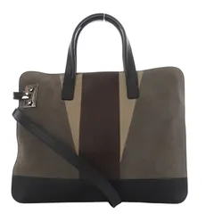フルラ FURLA ZEUS ブリーフケース トートバッグ ショルダーバッグ 2way 斜め掛け スエード グレー /YO10のサムネイル