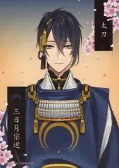 【中古】キャラカード 01：三日月宗近 2Lブロマイド(跪坐) 「刀剣乱舞-ONLINE-」