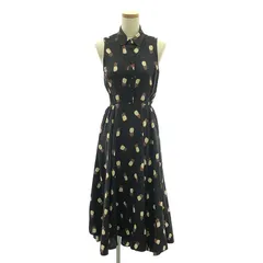 KATE SPADE / ケイトスペード | シルク パイナップル ワンピース | 0 | ブラック | レディース