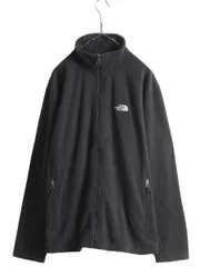 【お得なクーポン配布中!】 ノースフェイス フルジップ フリース ジャケット メンズ L 古着 The North Face ジャンパー アウトドア ワンポイント ブラック ブルゾン 黒