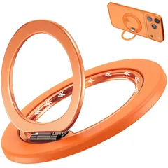 【2025最新軽量で薄型】スマホリング マグセーフリング 360度回転 マグネット リング Magsafe マグセーフ iphoneリング マグセーフリング スマホスタンド メタルリング 磁気増強 スタンド機能 角度調整可能 着脱式スマホリング 2枚メタルリン
