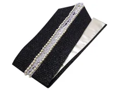 着物美人 送料込み 重ね襟 パールレース くすみ 伊達襟 重ね衿 掛け襟 襟 振袖重ね襟 振袖襟 成人式重ね襟 重ね襟くすみ 重ね襟パール パール襟 重ね襟レース 重ね襟黒 成人式 結婚式 入学 卒業式 振袖 訪問着 着物 袴 【 黒 銀 】m339271E1