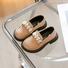 ☆ ベージュ ☆ 30(18.5cm) ☆ ローファー キッズ フォーマルシューズ ローファー キッズ フォーマルシューズ フォーマル靴 ドレスシューズ 子供シューズ 子供靴 子ども靴 シューズ くつ 靴 フォーマル 子供 子ども こども 女の子 通学