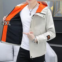 [4XL]メンズ  服  シンプル ファッション オシャレ 大人 かっこいい 大きいサイズ ストリート 紳士服 ジャケット 春秋 カジュアル 薄手 フード 服
