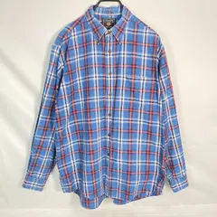 90s ヴィンテージ チャップス ラルフローレン CHAPS RALPH LAUREN チェック柄 長袖シャツ  Lサイズ ネイビー