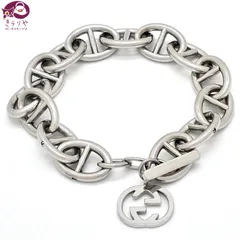 16極美品 グッチ GUCCI 925 ブレスレット シルバー OT566