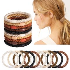 新品 Aujzoo ヘアゴム、ヘアゴムおしゃれ ヘアアクセサリー 大人 ヘアゴム ロープ風 5色 20本セット髪ゴム