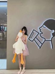 160CM SNS大人気 抱き枕 大きな白いガチョウのぬいぐるみ ぬいぐるみ枕 ビッグドール クッション 眠っている豪華なおもちゃ 置き物 柔らかい クリスマスギフト 誕生日プレゼント 子供 おもちゃ