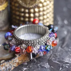USA VINTAGE COLORFUL BEADS DESIGN BRACELET/アメリカ古着カラフルビーズデザインブレスレット