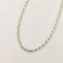 【美品】ツイストチェーンネックレス　SILVER　シルバー925　ITALY　50㎝ 13.2g