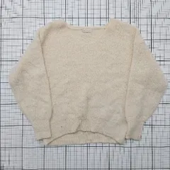 ◇ ⊇ プロポーションボディドレッシング シンプル系 長袖 シャギーニット サイズF ベージュ系 レディース E  【1508200022383】