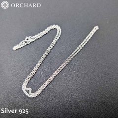 シルバー925 あずきチェーン ネックレス 45cm メンズ レディース 高級ジュエリー シンプルデザイン