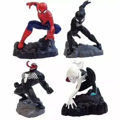 【中古】トレーディングフィギュア 全4種セット 「スパイダーマン カプセルスタチュー」