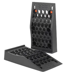 新品 OULEME カースロープ タイヤ ローダウン車対応 耐荷重6トン 整備用スロープ ジャッキアシスト 軽量 コンパクト幅 2個 セット ブラック