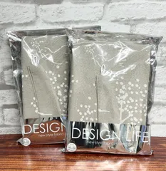 ◾️デザインライフ 北欧風 ドレープカーテン 2枚組 シラカバ 遮光3級 洗える◎【V1283】