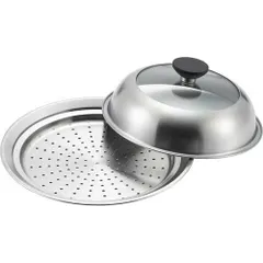 【新品・4営業日で発送】ヨシカワ(Yoshikawa) 見える フライパン用蒸し器 20～22cm用 YJ3211 (1885240)