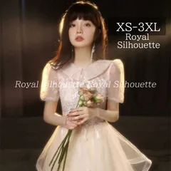 パーティードレス ナイトドレス シャンパン 蝶 パフスリーブ 結婚式 大きいサイズ 謝恩会 XS S M L XL LL 2XL XXL 3XL XXXL パーティー 姫系 発表会 プリンセス フェミニン 豪華 ジッパータイプ